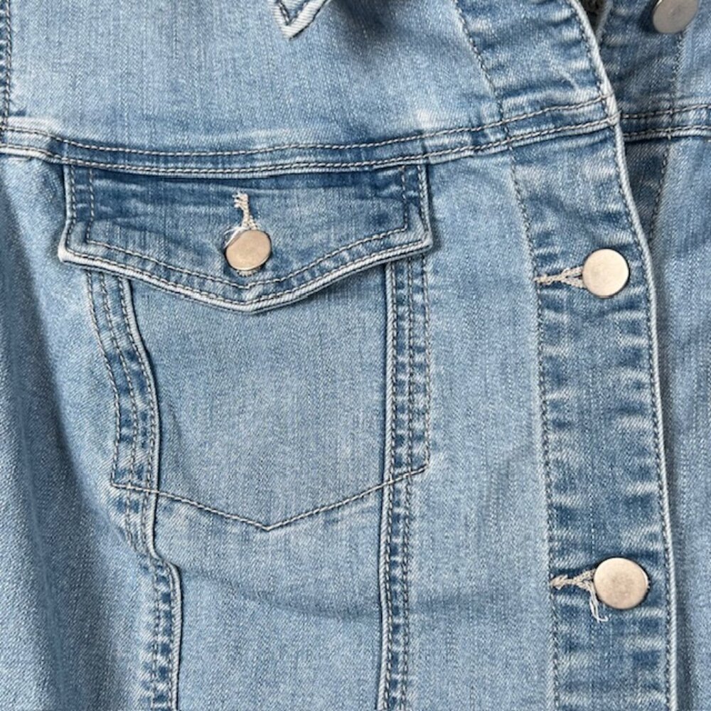 Cato Womens Color Fade Denim Jeans Vest Plus Size 18/20 - Picture 3 of 6
